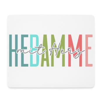 Hebamme mit Herz Design - Mousepad (Querformat) - Weiß - Vorne
