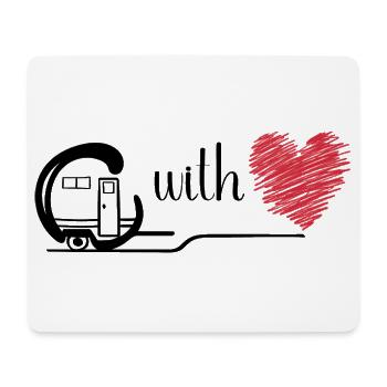 Zelt Wohnmobil Camping Wohnwagen Urlaub - Mousepad (Querformat) - Weiß - Vorne