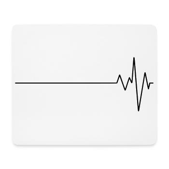 Beat Line - Mousepad (Querformat) - Weiß - Vorne