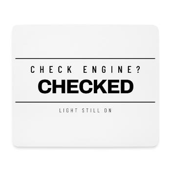 Mechaniker - Check Engine Checked - Werkstatt - Mousepad (Querformat) - Weiß - Vorne