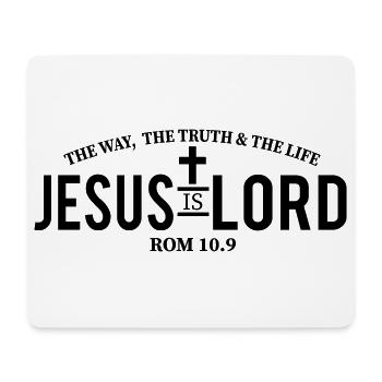 Jesus is Lord - Mousepad (Querformat) - Weiß - Vorne