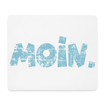 Moin. (Vintage Hellblau) Guten Morgen Gruß - Mousepad (Querformat) - Weiß - Vorne