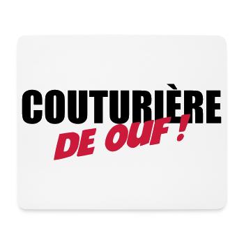 Couturière de ouf - Tapis de souris (format paysage) - blanc - Devant