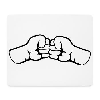 2 Bro Fist clenched fists friends team greeting - Mouse Pad (horizontal) - white - Front