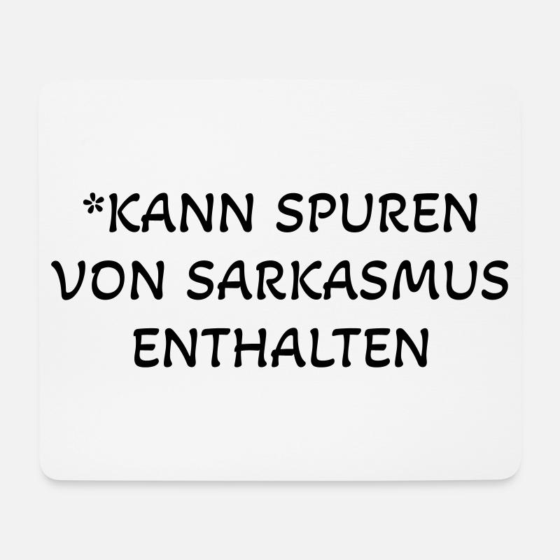 sarkasmus spuren spruch humor - Mousepad (Querformat) - Weiß