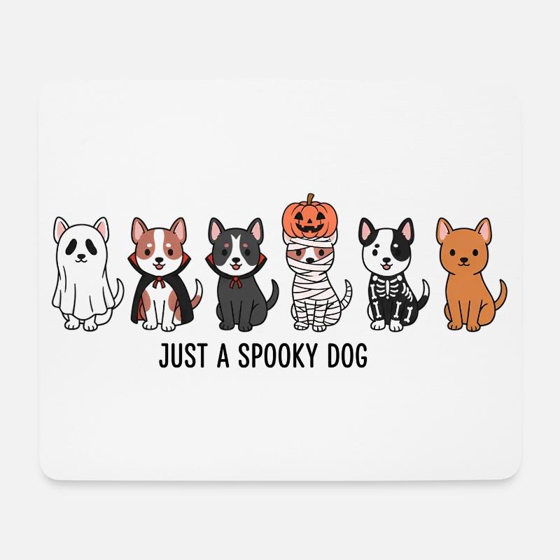just spooky dog - Mouse Pad (horizontal) - white