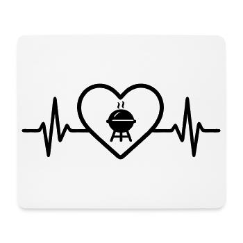 Barbecue Heart Summer - Mouse Pad (horizontal) - white - Front