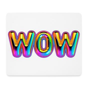 3D WOW Balloon Rainbow Shirt - Mouse Pad (horizontal) - white - Front