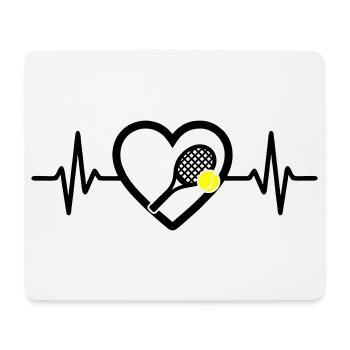 Tennis Heart Racket Ball Sports Passion - Mouse Pad (horizontal) - white - Front