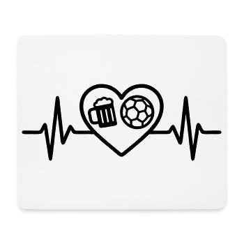 Bière de handball Heart - Tapis de souris (format paysage) - blanc - Devant