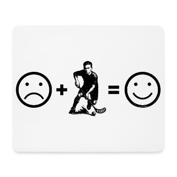 Kurz und klar Floorball - Mousepad (Querformat) - Weiß - Vorne