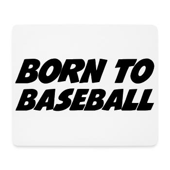 Born to Baseball - Tapis de souris (format paysage) - blanc - Devant