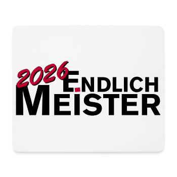 Endlich Meister 2026 Meisterschaft - Mousepad (Querformat) - Weiß - Vorne