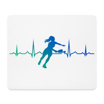 Pickleball athlete fans with pickleball players - Mouse Pad (horizontal) - white - Front