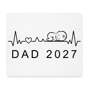 Future Dad 2027 Heartbeat Announcement Pregnancy - Mouse Pad (horizontal) - white - Front