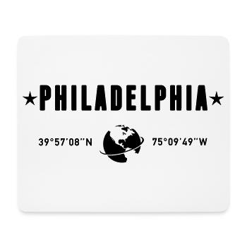 Philadelphia Koordinaten Planet Erde - Mousepad (Querformat) - Weiß - Vorne