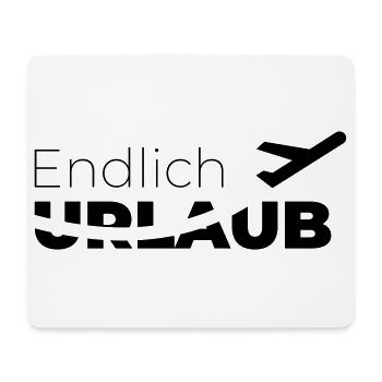 Endlich Urlaub - Mousepad (Querformat) - Weiß - Vorne