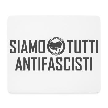 SIAMO TUTTI ANTIFASCISTI inkognito - Mousepad (Querformat) - Weiß - Vorne
