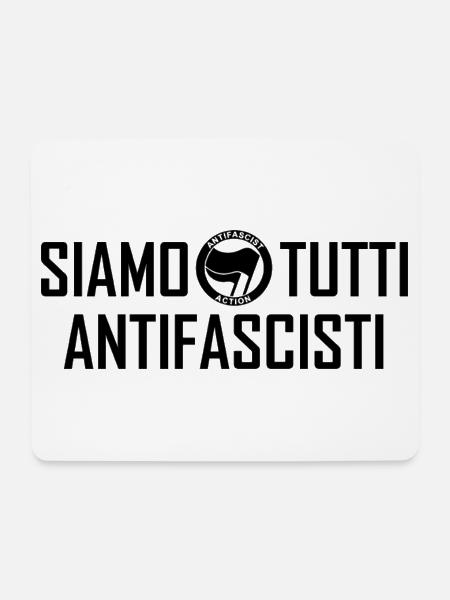 SIAMO TUTTI ANTIFASCISTI black - Mousepad (Querformat) - Weiß