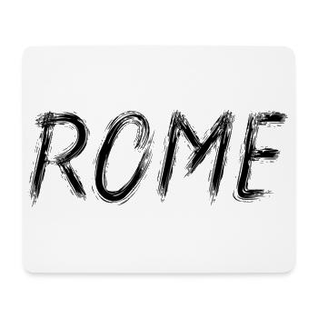 Rome Graphic Brush Lettering Schwarz - Mousepad (Querformat) - Weiß - Vorne