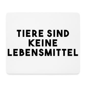 Vegan Spruch - Mousepad (Querformat) - Weiß - Vorne
