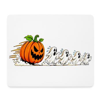 HALLOWEEN KÜRBIS GEIST - Mousepad (Querformat) - Weiß - Vorne
