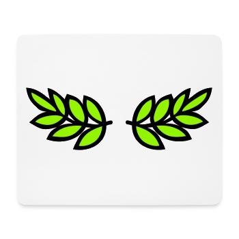 Lorbeer (Flach) - Mousepad (Querformat) - Weiß - Vorne