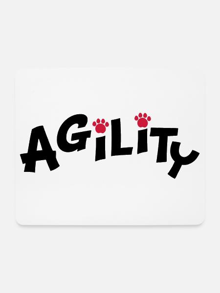 agility - Mousepad (Querformat) - Weiß