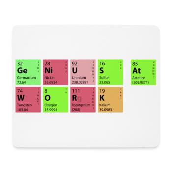 genius at work - Mousepad (Querformat) - Weiß - Vorne