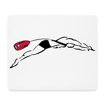 Rettungsschwimmer Tauch - Mousepad (Querformat) - Weiß - Vorne