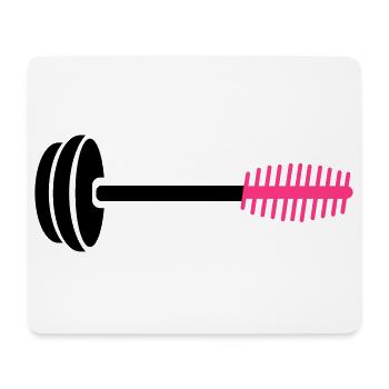 Neon Pink Hair Comb Icon - Mouse Pad (horizontal) - white - Front