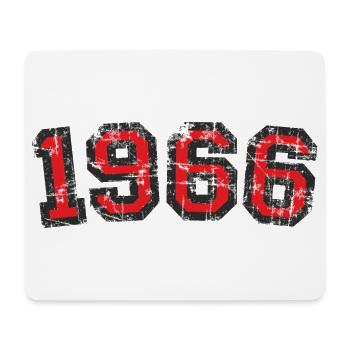 Year 1966 Birthday Design Vintage Red (EU) - Mouse Pad (horizontal) - white - Front