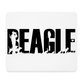 Jagdhund Beagle - Mousepad (Querformat) - Weiß - Vorne
