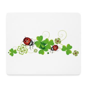 Four leaf clover design. New years eve party. - Mouse Pad (horizontal) - white - Front