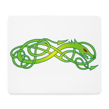 Serpent celte vert - Tapis de souris (format paysage) - blanc - Devant