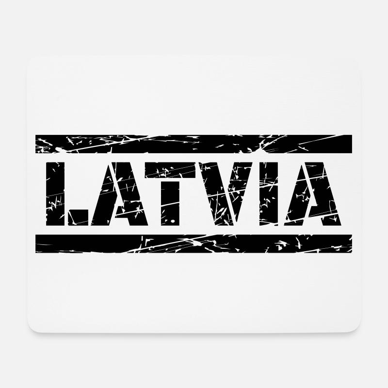 Latvia - Mousepad (Querformat) - Weiß