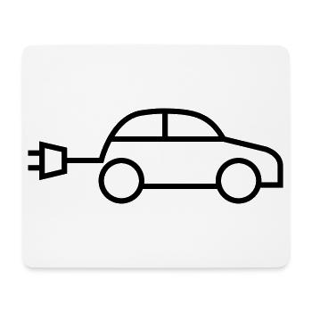 electric car e-car electric car - Mouse Pad (horizontal) - white - Front