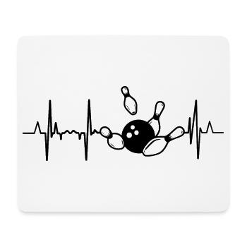 Bowling Heartline ECG - Mouse Pad (horizontal) - white - Front