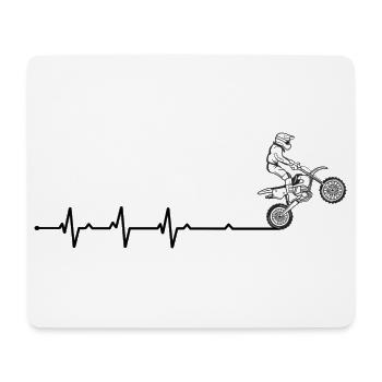 BMX Daredevil Silhouette - Tapis de souris (format paysage) - blanc - Devant