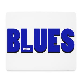 Vibrant Blues Music Typography Design - Mouse Pad (horizontal) - white - Front
