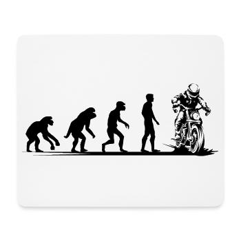 Motorrad Evolution lustig Biker Caferacer Symbol - Mousepad (Querformat) - Weiß - Vorne