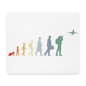 Airplane Observer Evolution - Mouse Pad (horizontal) - white - Front