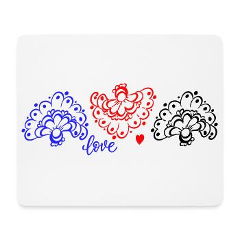 Ornamente Fantasie - Mousepad (Querformat) - Weiß - Vorne
