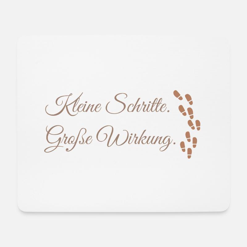 Kleine Schritte Grosse Wirkung - Mousepad (Querformat) - Weiß