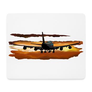 Avion de ligne - Tapis de souris (format paysage) - blanc - Devant