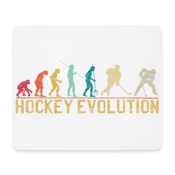 Hockey Evolution Silhouette Design - Mousepad (Querformat) - Weiß - Vorne