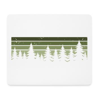 Wald Natur Bäume Naturliebhaber Waldliebhaber - Mousepad (Querformat) - Weiß - Vorne