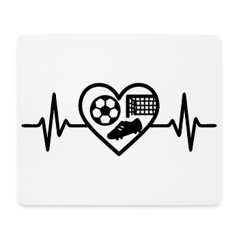 Chaussure de but de ballon de football Heart - Tapis de souris (format paysage) - blanc - Devant