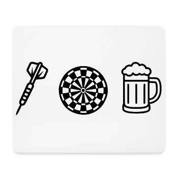 Fléchettes, fléchettes, dartfeil-fléchette-bière - Tapis de souris (format paysage) - blanc - Devant