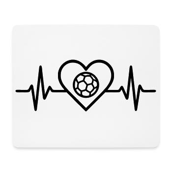 Heart Handball – Passion for Team Sports - Mouse Pad (horizontal) - white - Front